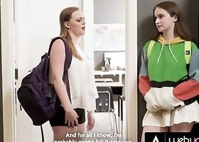 Naturally Stacked Babes Hazel Moore & Samantha Reigns Have Some Class Pussy Fun After Tough Exam