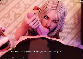 Curious college lesbian blonde tries big white cock for the first time