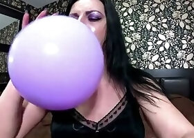 Satin Pajama Balloon Fetish Teasing, Nail Play & Barefoot Balloon Popping preview