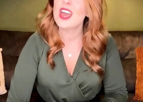 Hot redhead giving close up of her large cunt hole