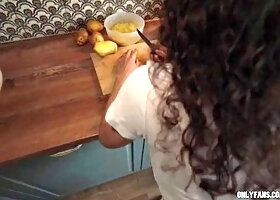 Squir7een as Stepmom Cowgirls to Creampie During Dinner