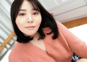 Japanese teen teases pussy with toys and cock