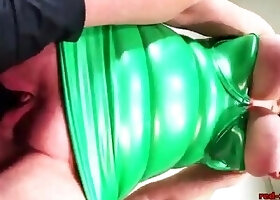 Sexy big tit redhead MILF stuffs a big black dildo in her pussy