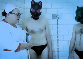 Mistress April Teases and Beats Man
