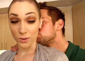 Lily Labeau gets a kitchen doggystyle fuck and blowjob