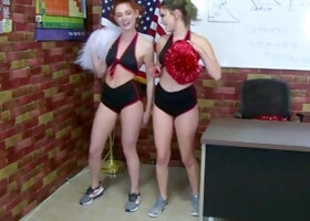Athena Faris and Lacy Lennon - Cheerleaders threesome sex