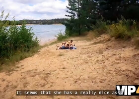 Vip4k. Anal Sex by the lake after picking up a female