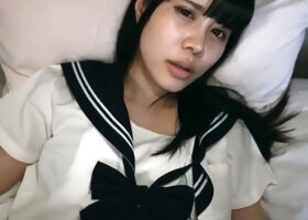 Japanese Teen In Uniform Banged Sideways