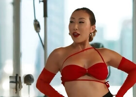 Fingerblasting, asian joi, shaved pussy