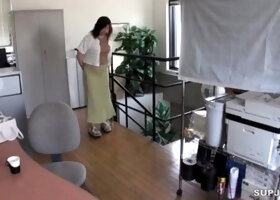 Sexy brunette masturbates and fingers solo