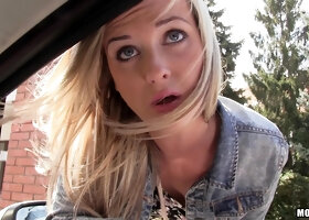 Cristal Caitlin and Vinna Reed get stranded & fucked by a horny 18yo