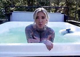 Hot Busty Blonde Christina Savoy Dominates Peeping Stranger